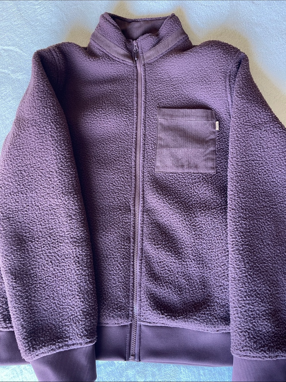 tentree Men’s Purple Full-Zip Fleece Jacket